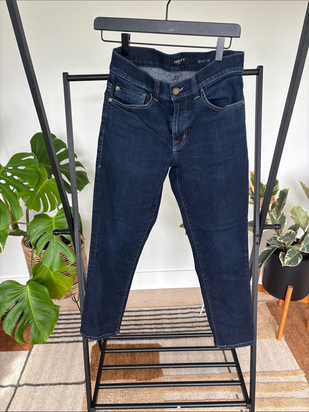 Fidelity Men's Deep Indigo Slim Straight Jeans